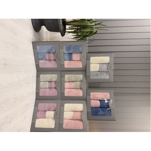 KISMİ KADİFE HAMAM TAKIMI ÇINAR DESEN %100 PAMUK 50-90 2 ADET+90-150 2 ADET